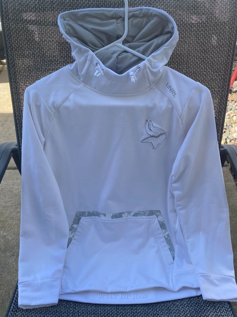 ~Youth UNRL Minnesota Vikings Crossover Hoodie Whiteout~YL~NEW!~RARE!~